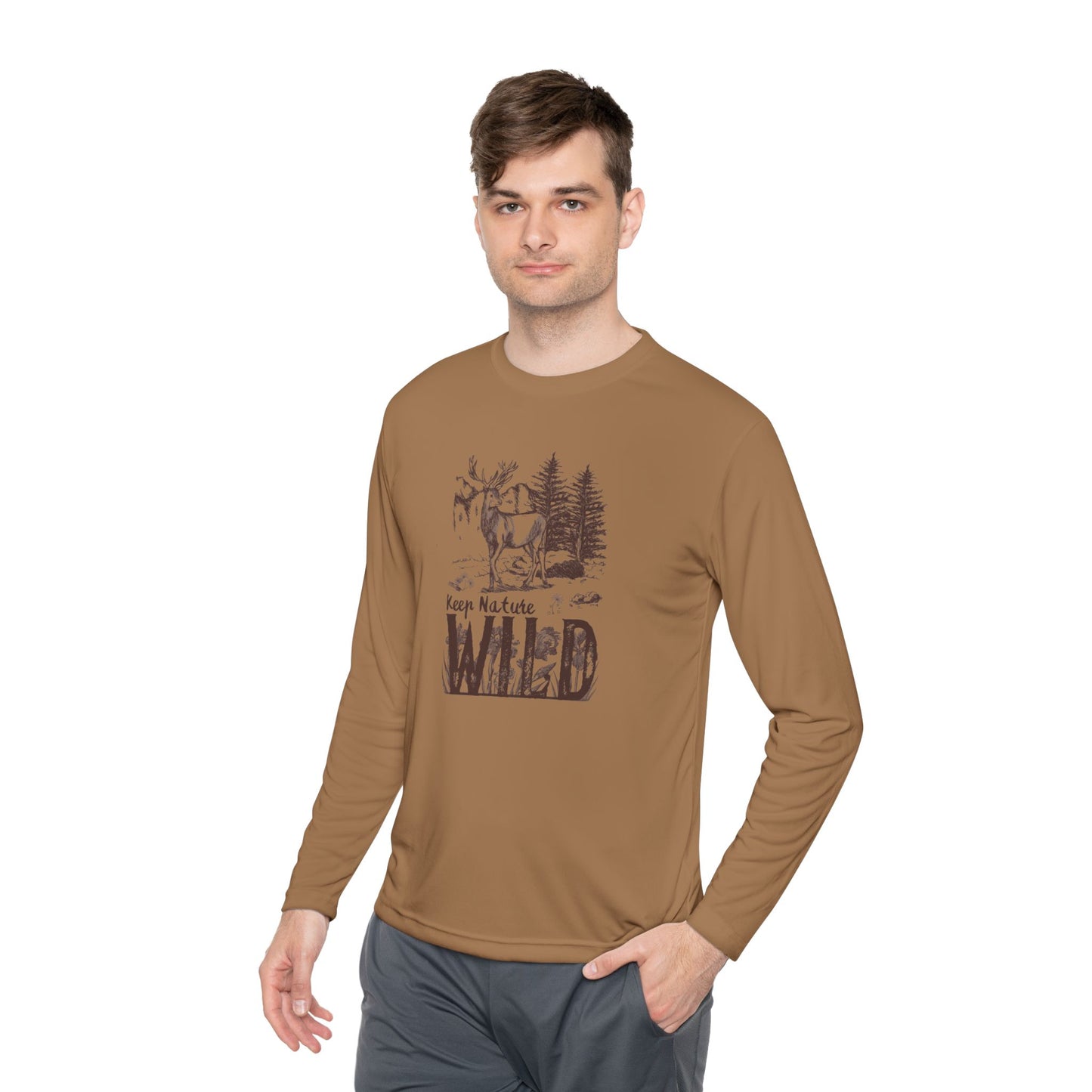 Men's Long Sleeve Tee - 'Keep Nature Wild' - Clix Bazaar