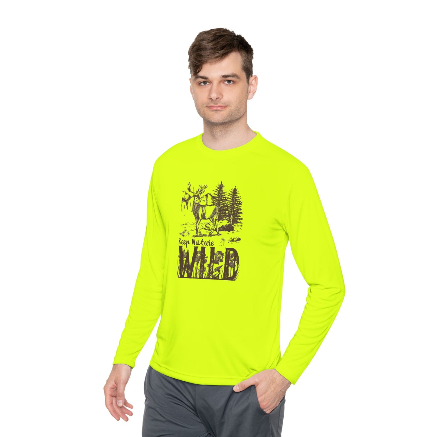 Men's Long Sleeve Tee - 'Keep Nature Wild' - Clix Bazaar
