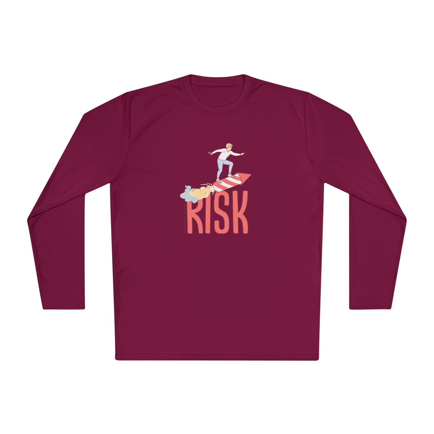 Men's Long Sleeve Tee - Surfing Risk Design - Clix Bazaar