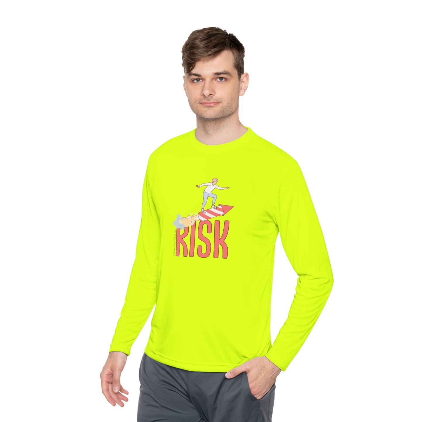 Men's Long Sleeve Tee - Surfing Risk Design - Clix Bazaar