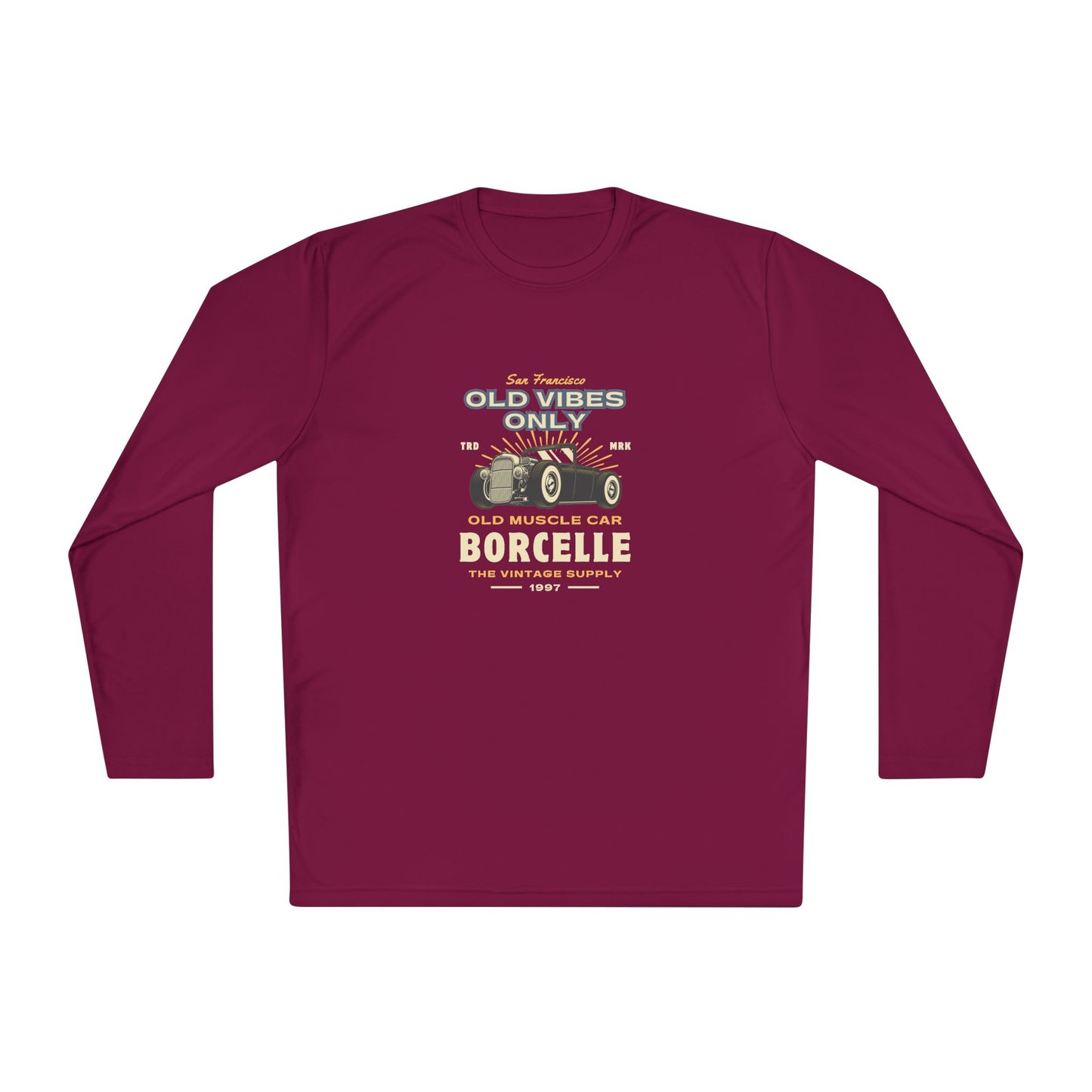 Men's Long Sleeve Tee - Vintage Muscle Car Design - Clix Bazaar