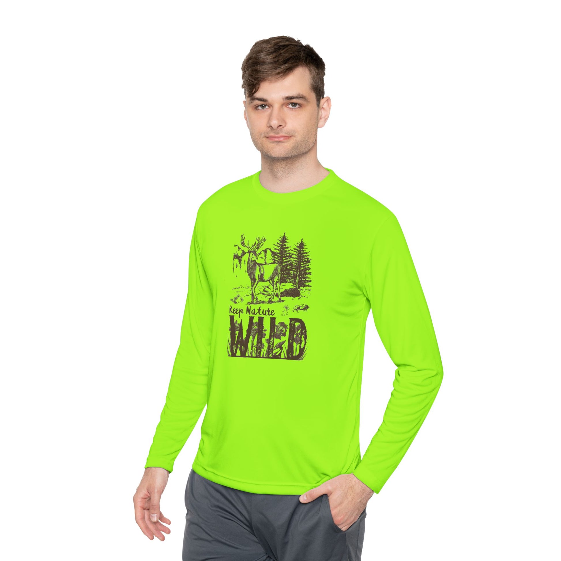 Men's Long Sleeve Tee - 'Keep Nature Wild' - Clix Bazaar