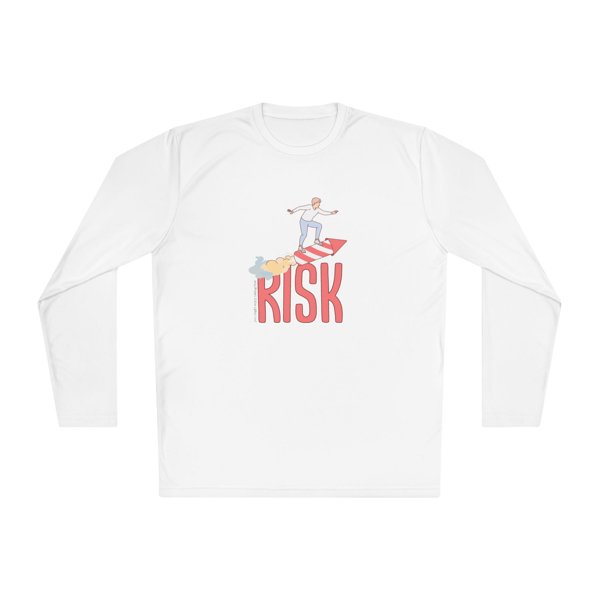 Men's Long Sleeve Tee - Surfing Risk Design - Clix Bazaar