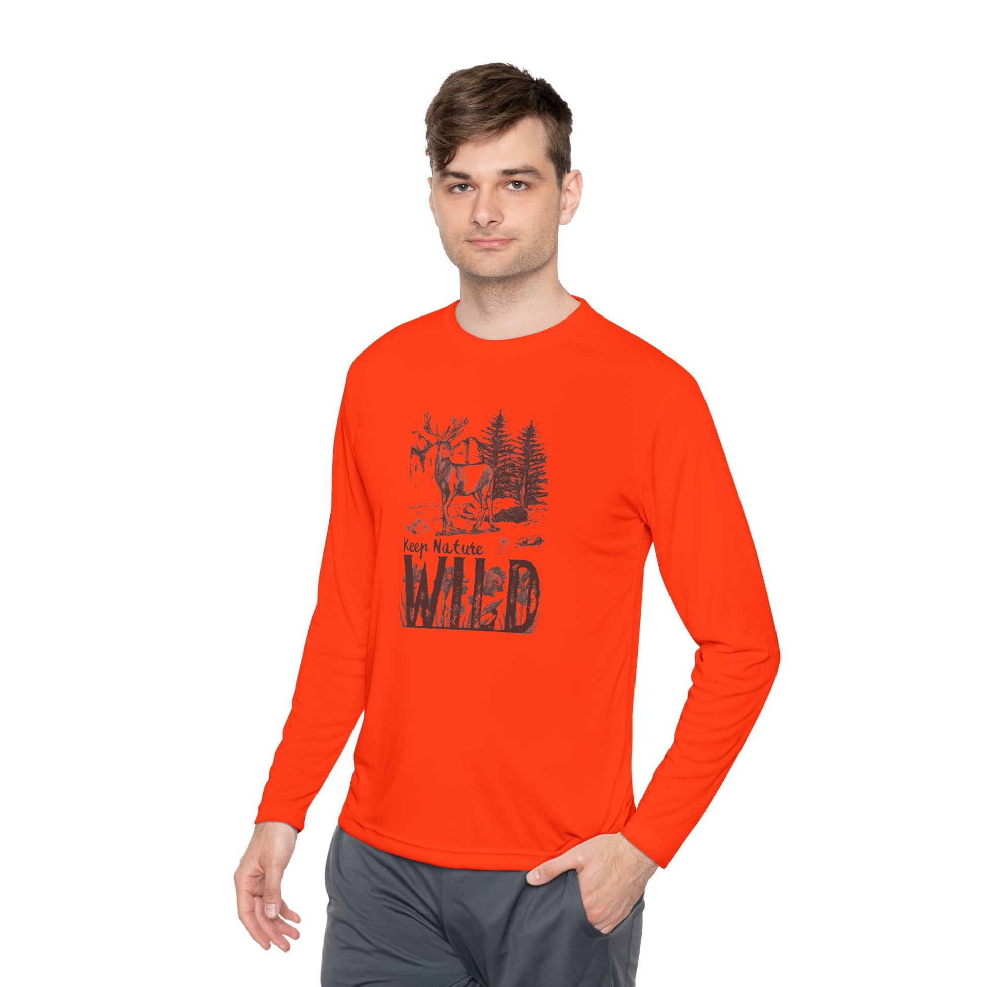 Men's Long Sleeve Tee - 'Keep Nature Wild' - Clix Bazaar